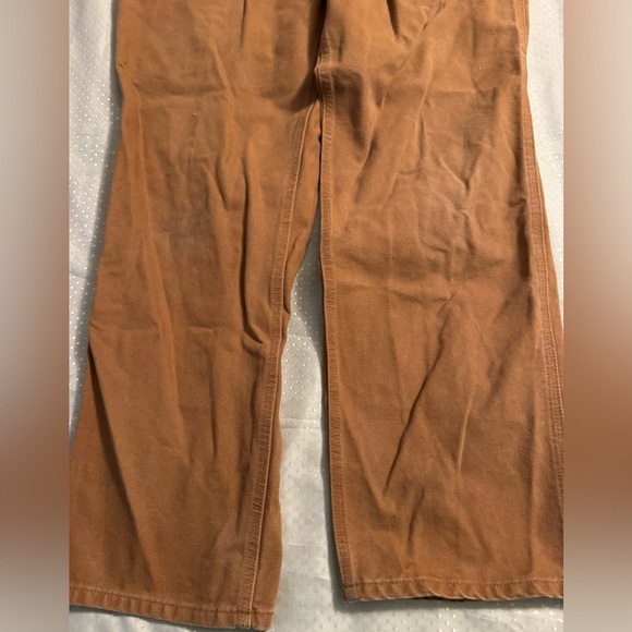 CARHARTT B11 BRN Men's 34x32 Dungaree Fit Canvas Carpenter Brown Pants - Picture 4 of 10